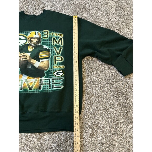 Vintage Green Bay Packers Brett Favre Pro Player Crewneck Sweater Men’s Size L - Picture 6 of 7